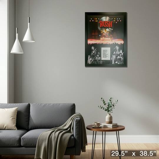 RUSH Framed First Album Collage 29.5" x 38.5"